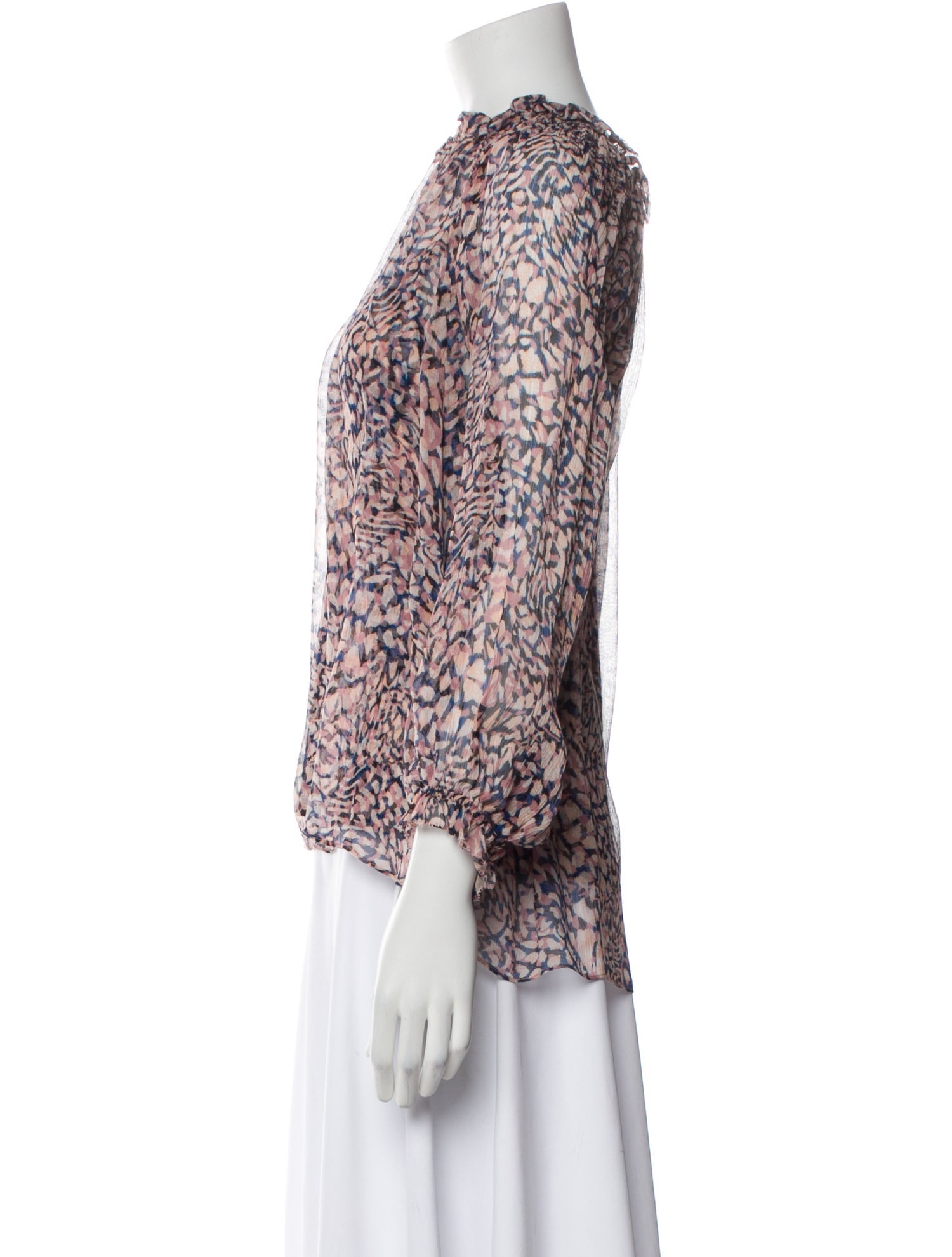 Christy Lynn Silk Animal Print Blouse