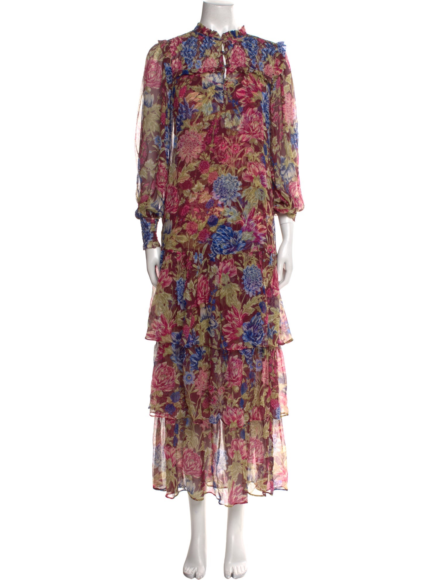 Christy Lynn Silk Midi Length Dress w/ Tags