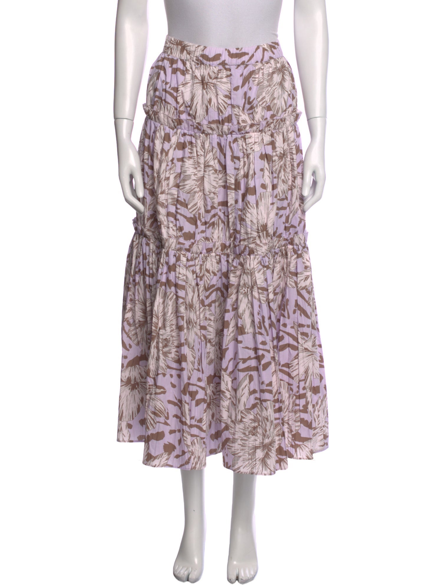 Christy Lynn Floral Print Midi Length Skirt w/ Tags