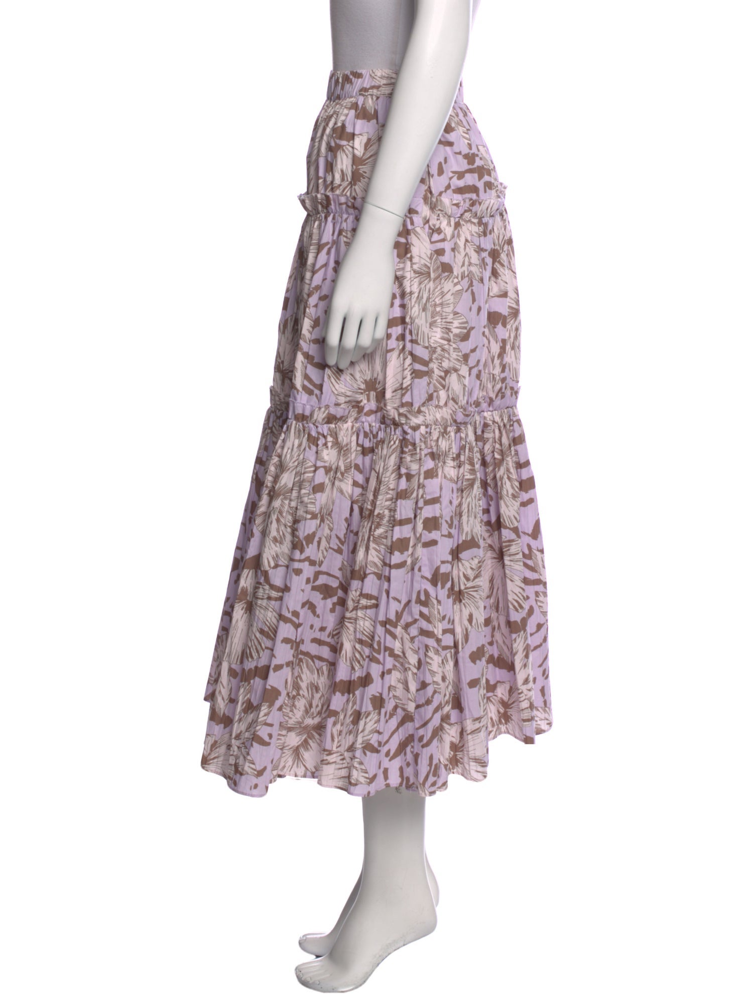 Christy Lynn Floral Print Midi Length Skirt w/ Tags