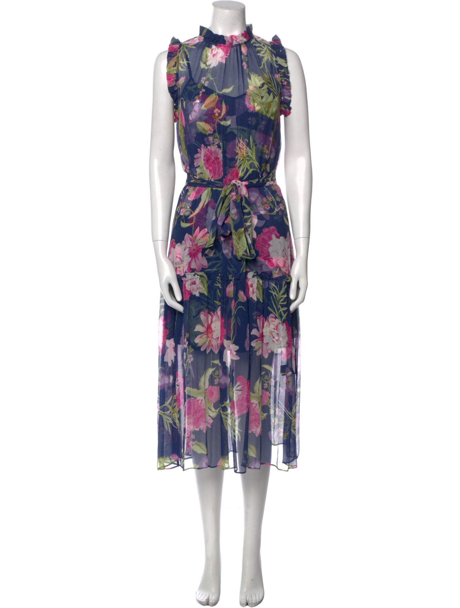 Christy Lynn Floral Print Midi Length Dress