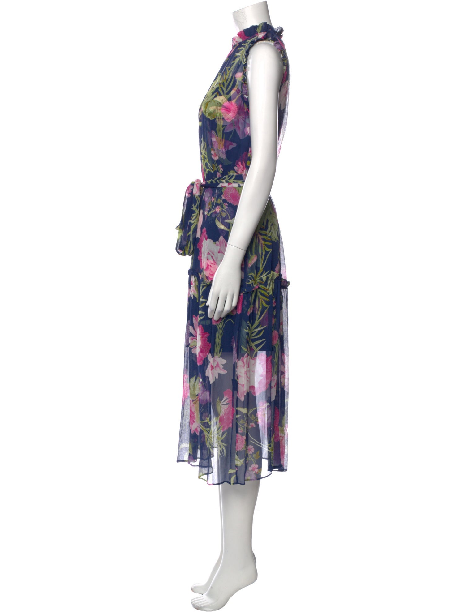 Christy Lynn Floral Print Midi Length Dress