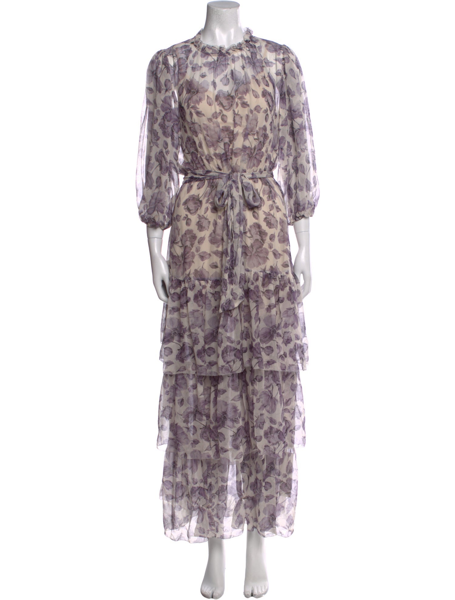 Christy Lynn Silk Midi Length Dress