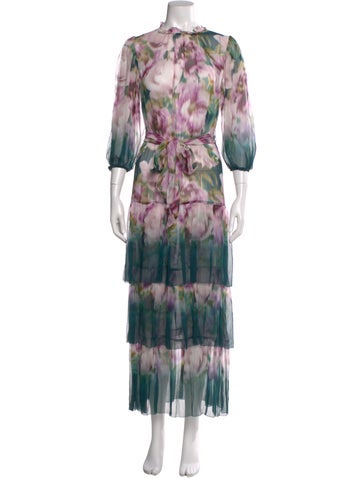 Pre-owned Christy Lynn Silk Mini Dress In Multi