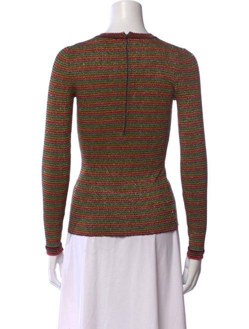 Crissa Linea Italiana Striped Scoop Neck Sweater