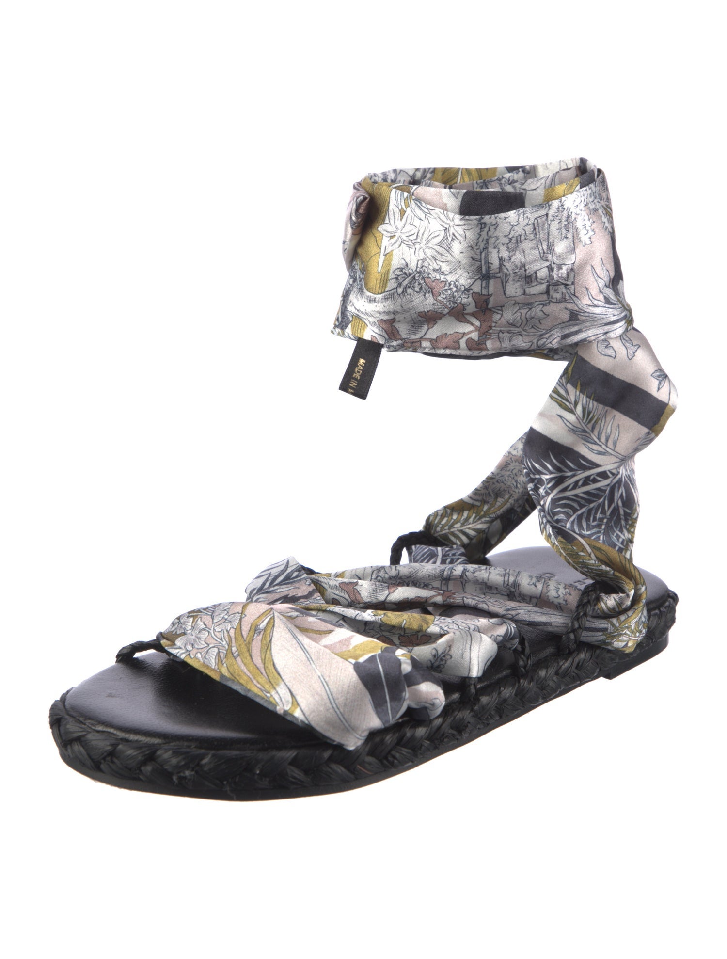 Clergerie x Chufy Leather Printed Gladiator Sandals