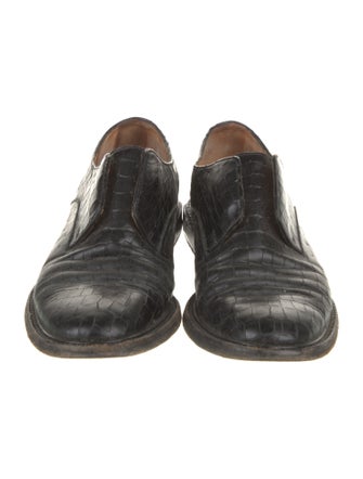 Clergerie x Chufy Leather Animal Print Oxfords