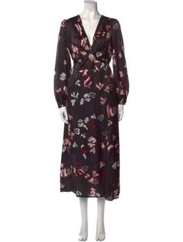 Clips More Dresses Floral Print Long Dress M