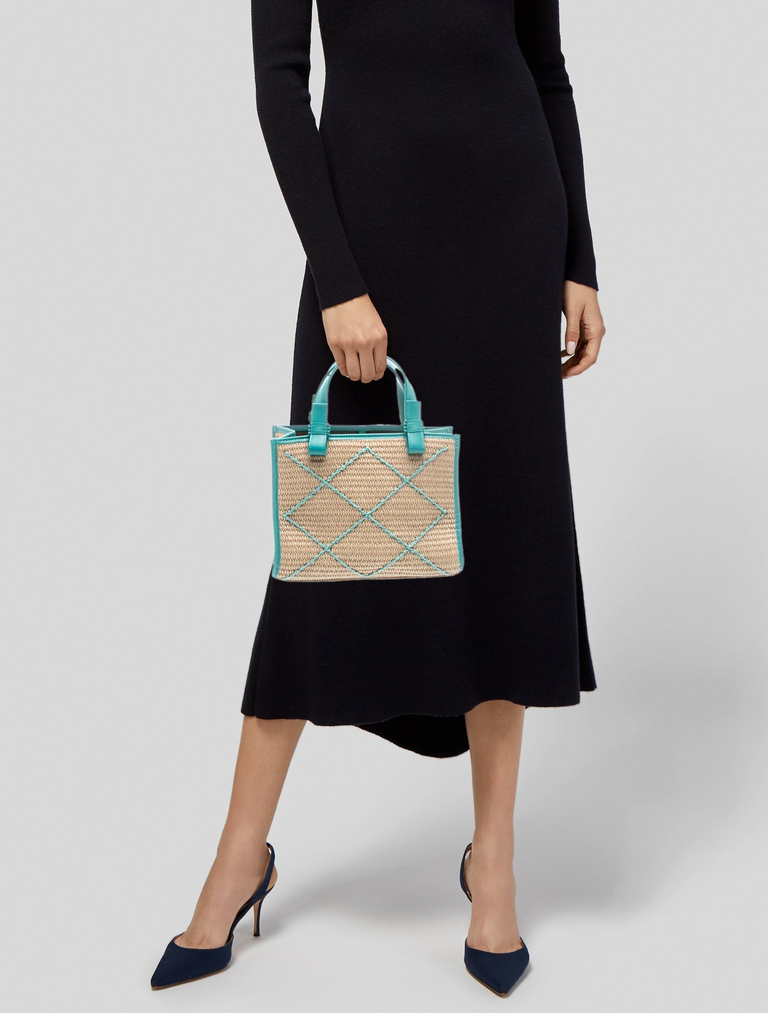 Callista Straw Top Handle Bag