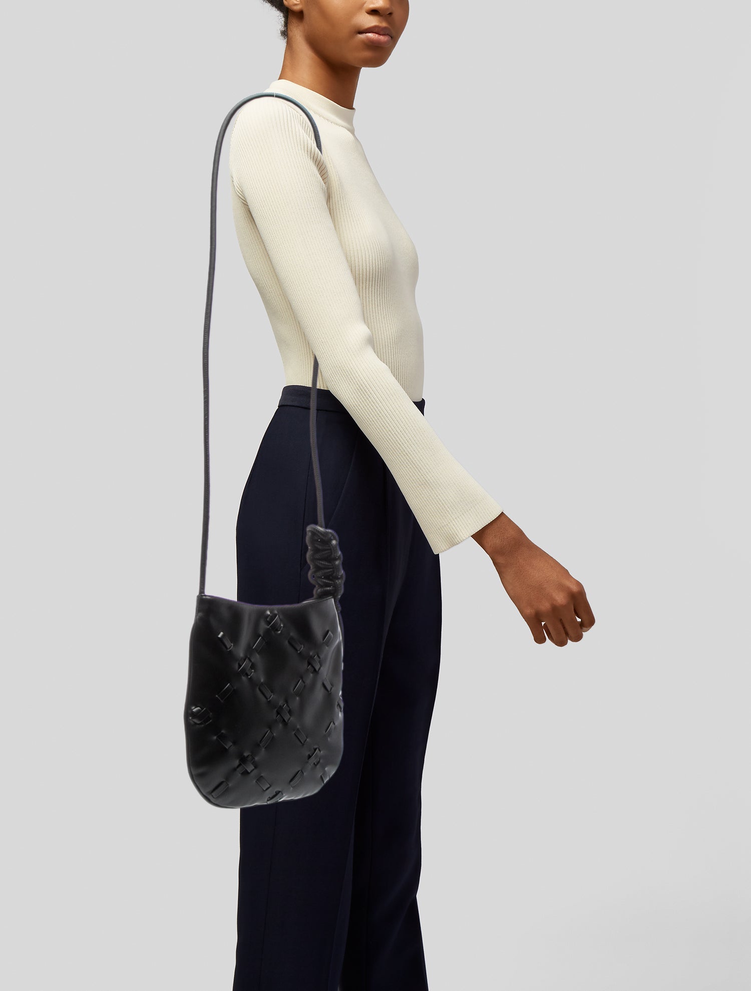 Callista Leather Bucket Bag