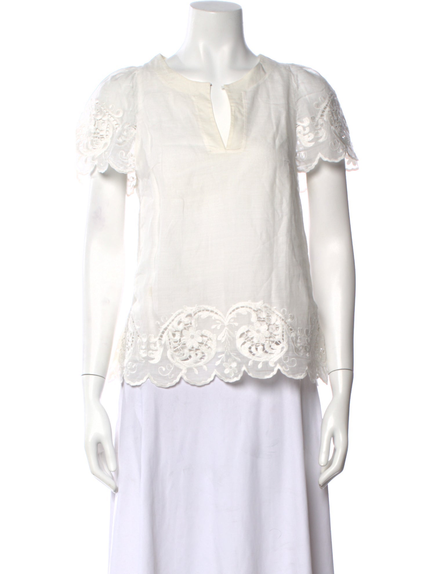 Collette V-Neck Short Sleeve Blouse