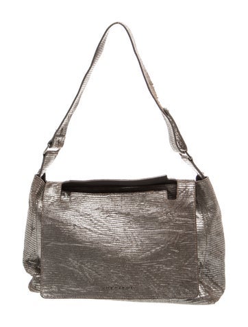 Pre-owned Claudio Orciani Leather Shoulder Bag In Gray