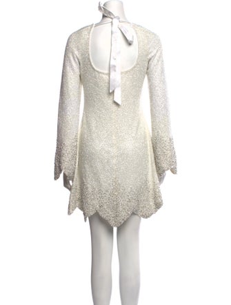 Clio Peppiatt Scoop Neck Mini Dress