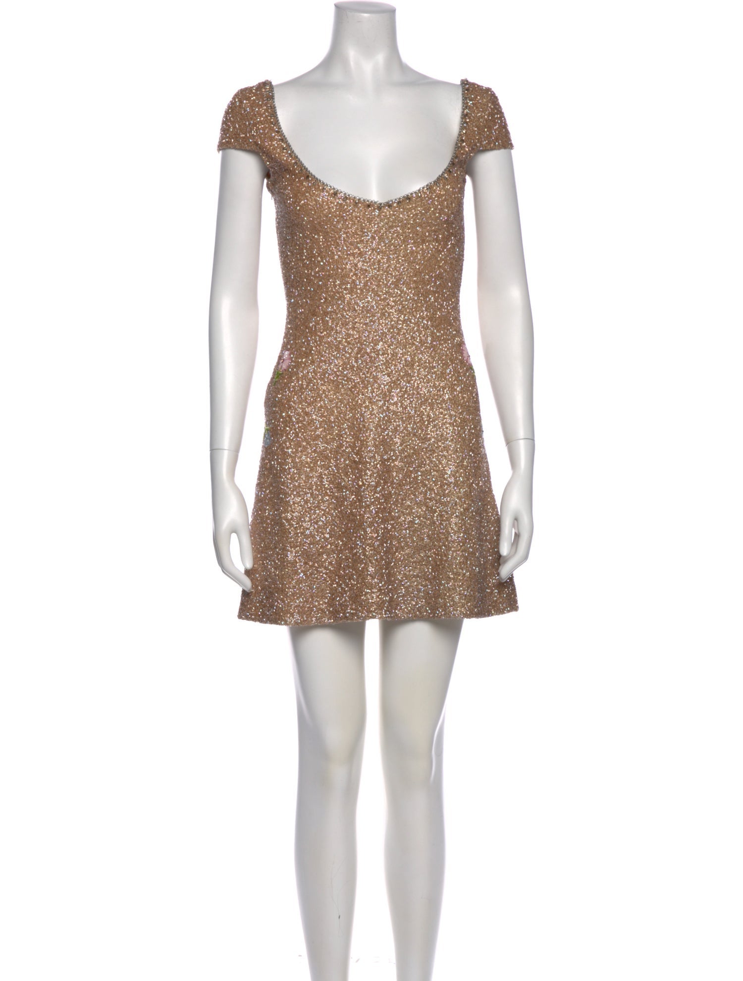 Clio Peppiatt Scoop Neck Mini Dress