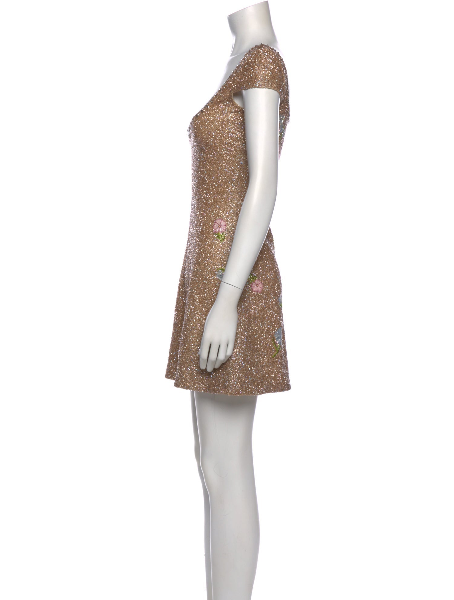 Clio Peppiatt Scoop Neck Mini Dress
