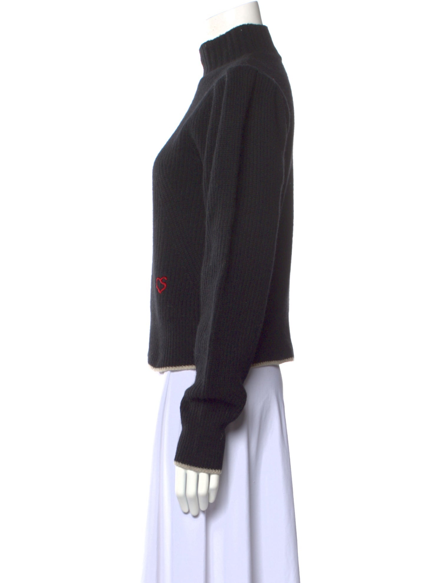 Claudia Schiffer X Frame Cashmere Mock Neck Sweater