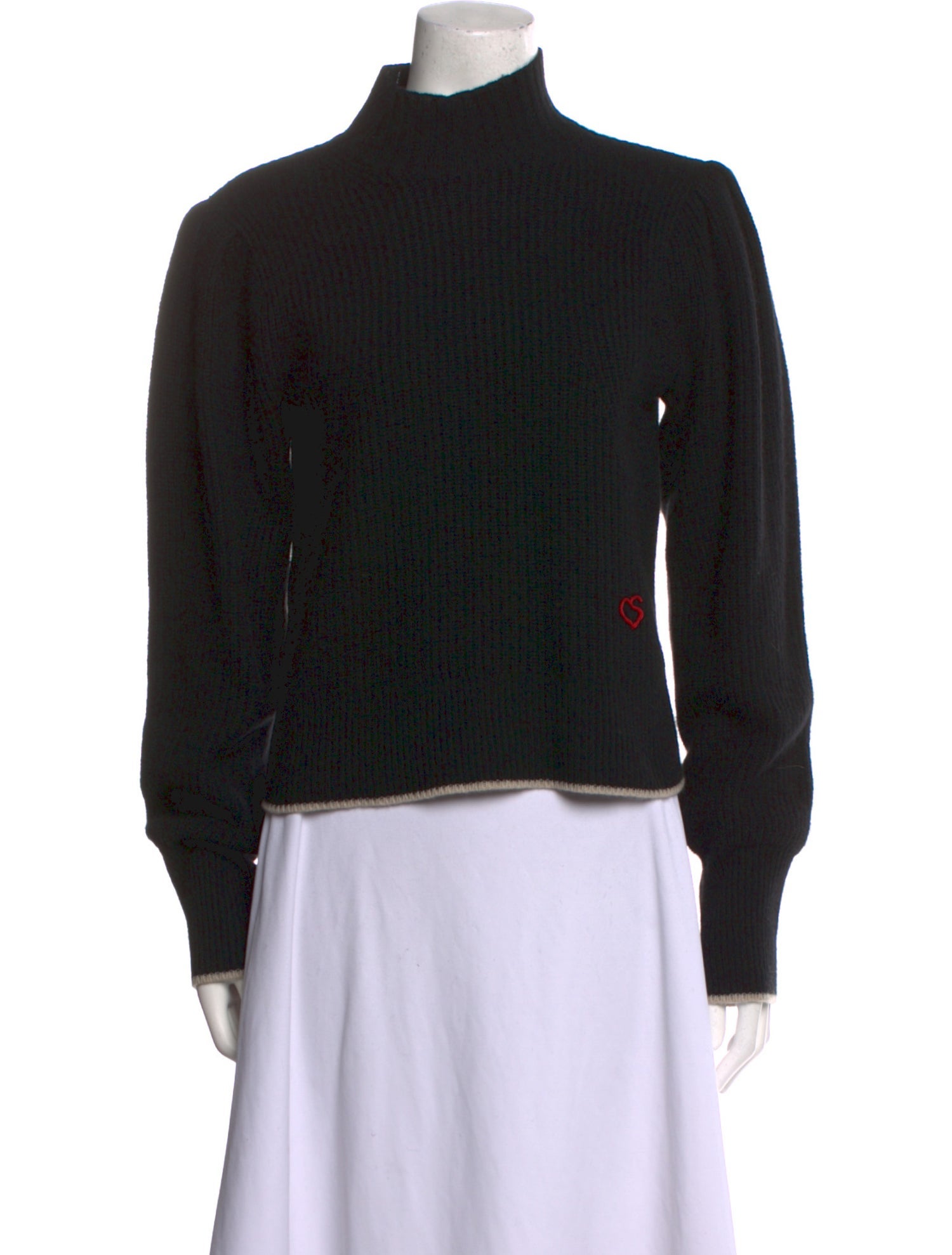 Claudia Schiffer X Frame Cashmere Mock Neck Sweater
