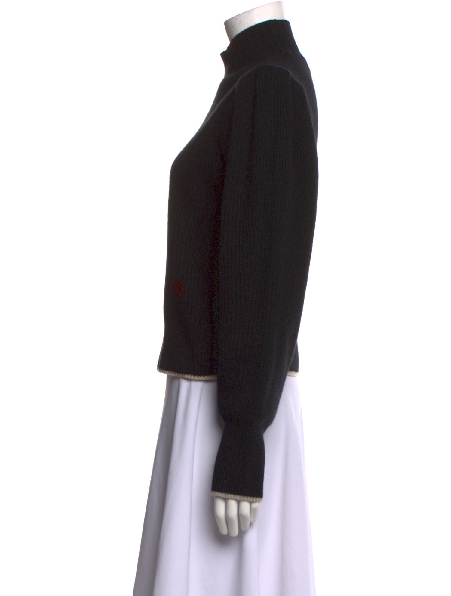 Claudia Schiffer X Frame Cashmere Mock Neck Sweater