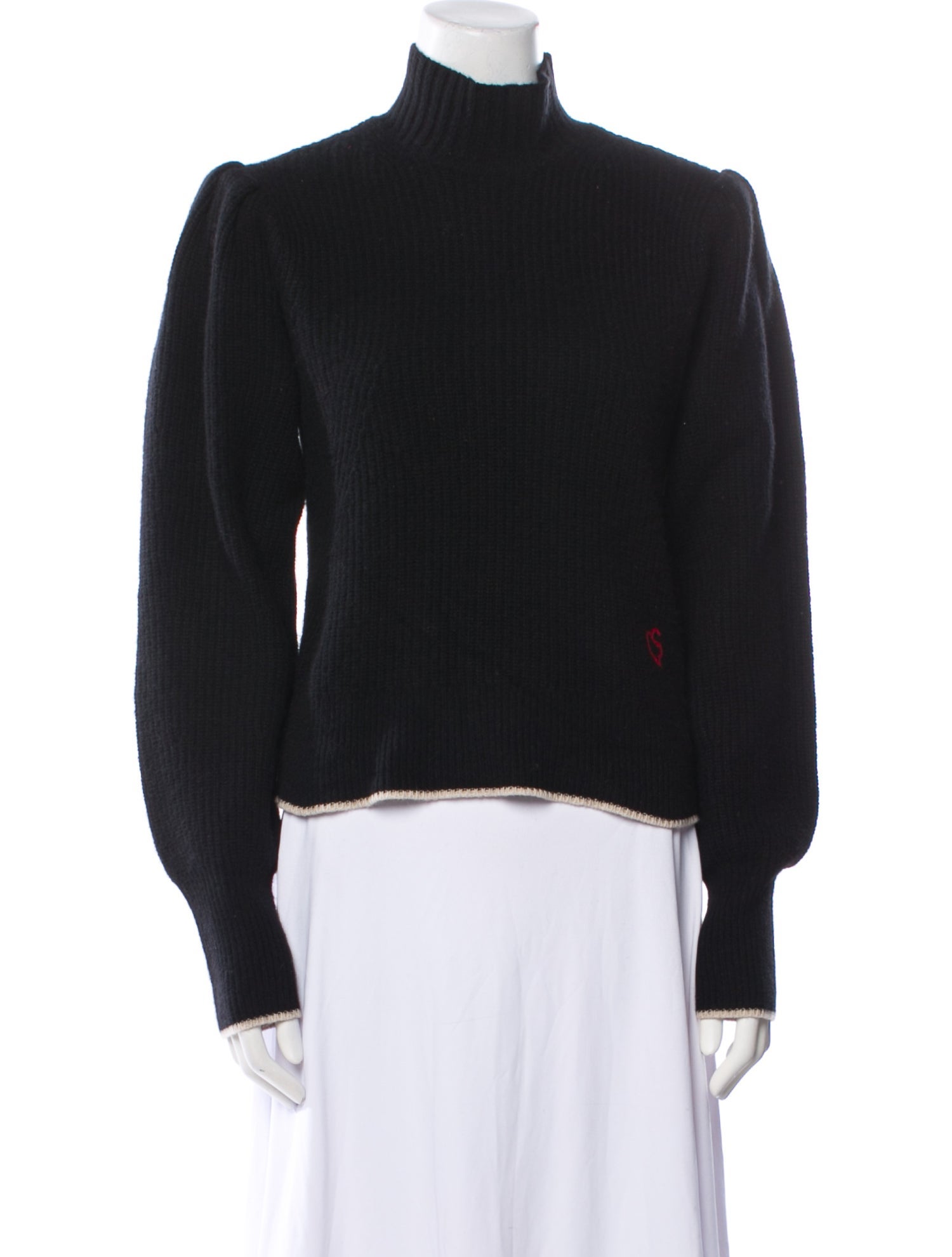 Claudia Schiffer X Frame Cashmere Mock Neck Sweater