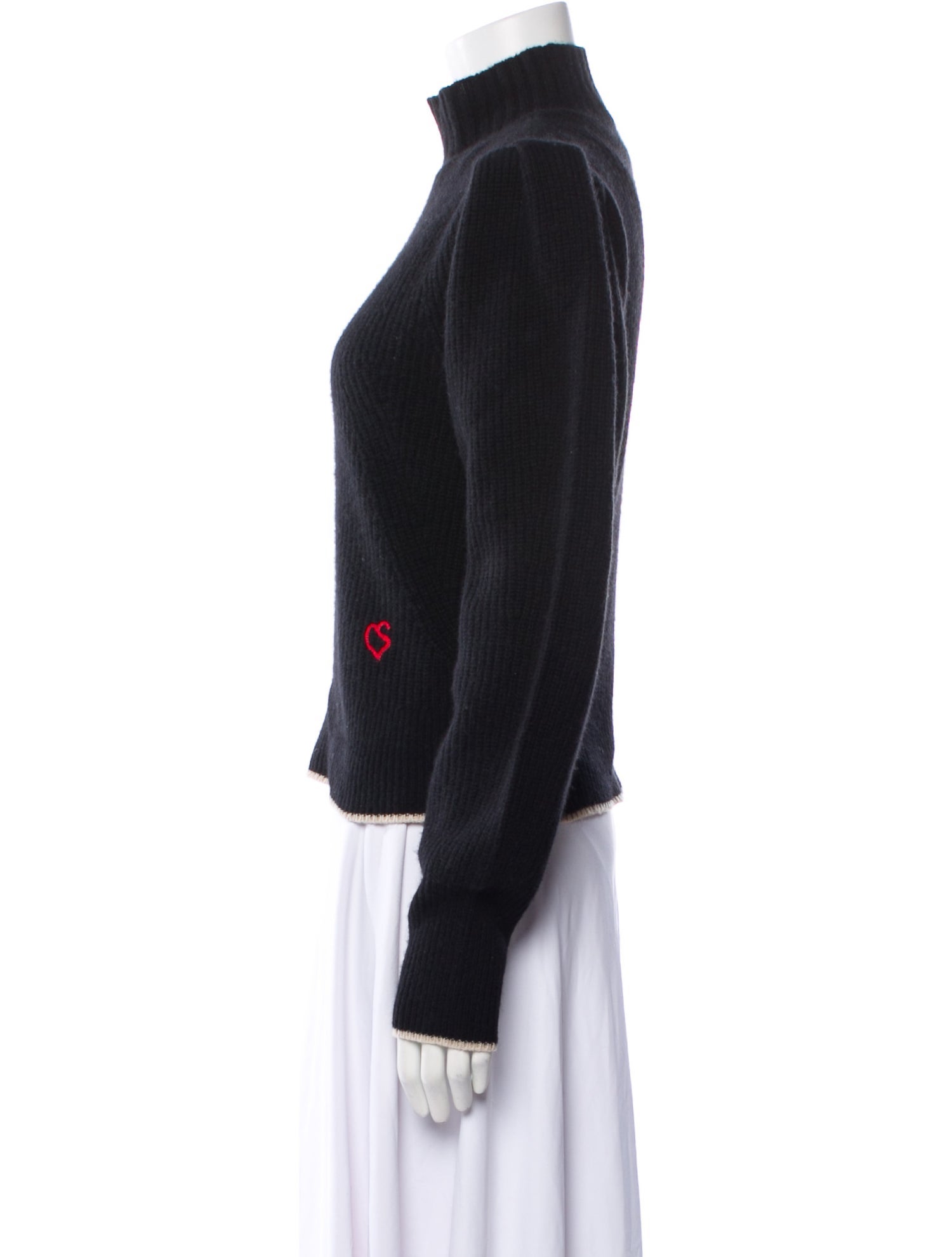 Claudia Schiffer X Frame Cashmere Mock Neck Sweater