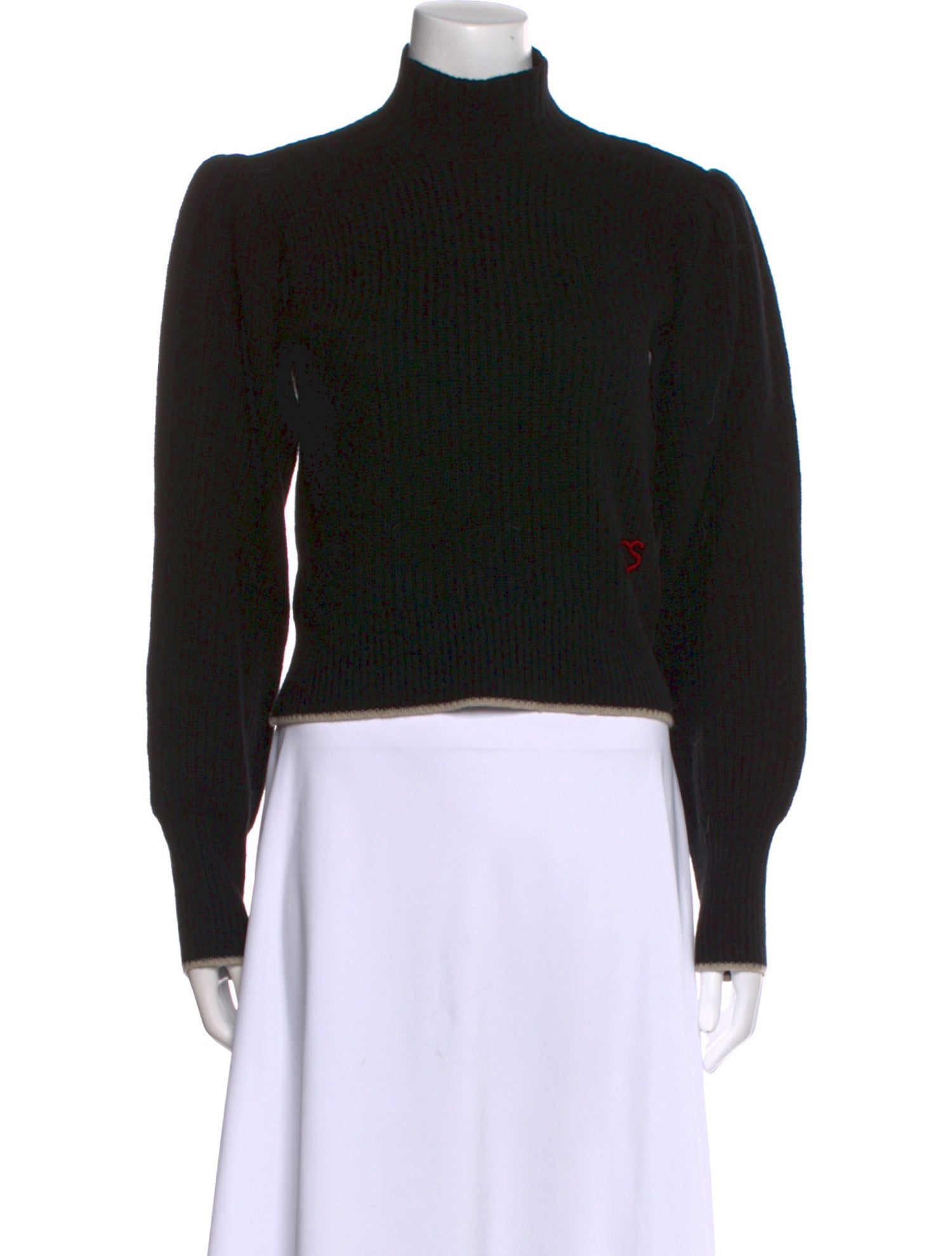 Claudia Schiffer X Frame Cashmere Mock Neck Sweater