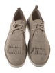Clarks Suede Fringe Trim Accent Derby Shoes