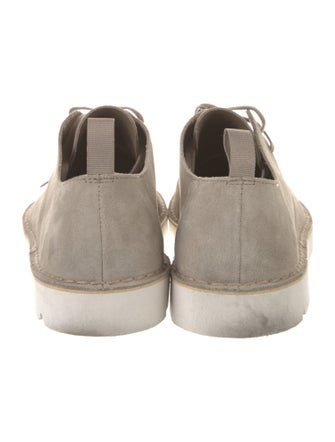 Clarks Suede Fringe Trim Accent Derby Shoes