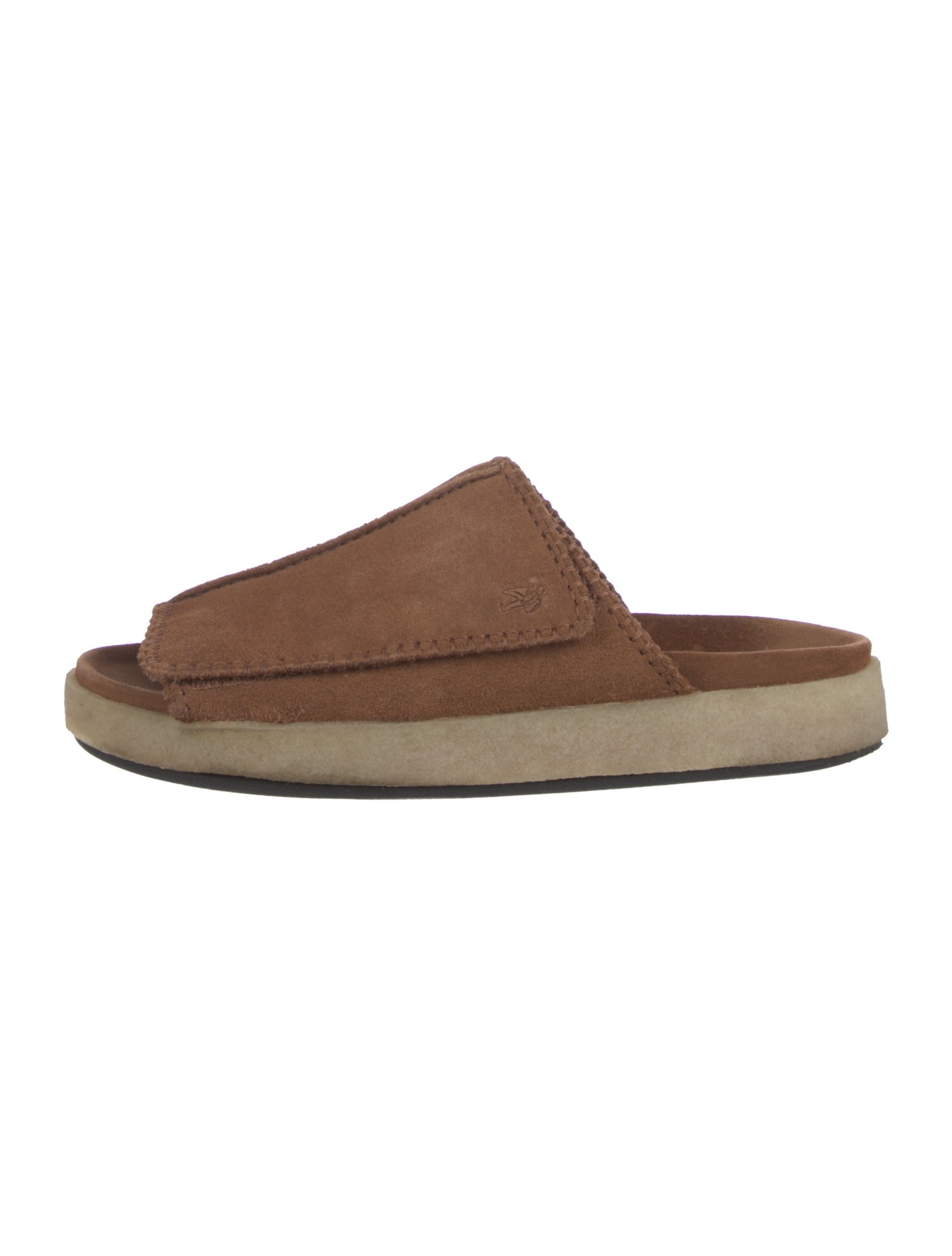 Clarks Suede Whipstitch Trim Slides
