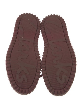 Clarks Patent Leather Embroidered Accent Oxfords