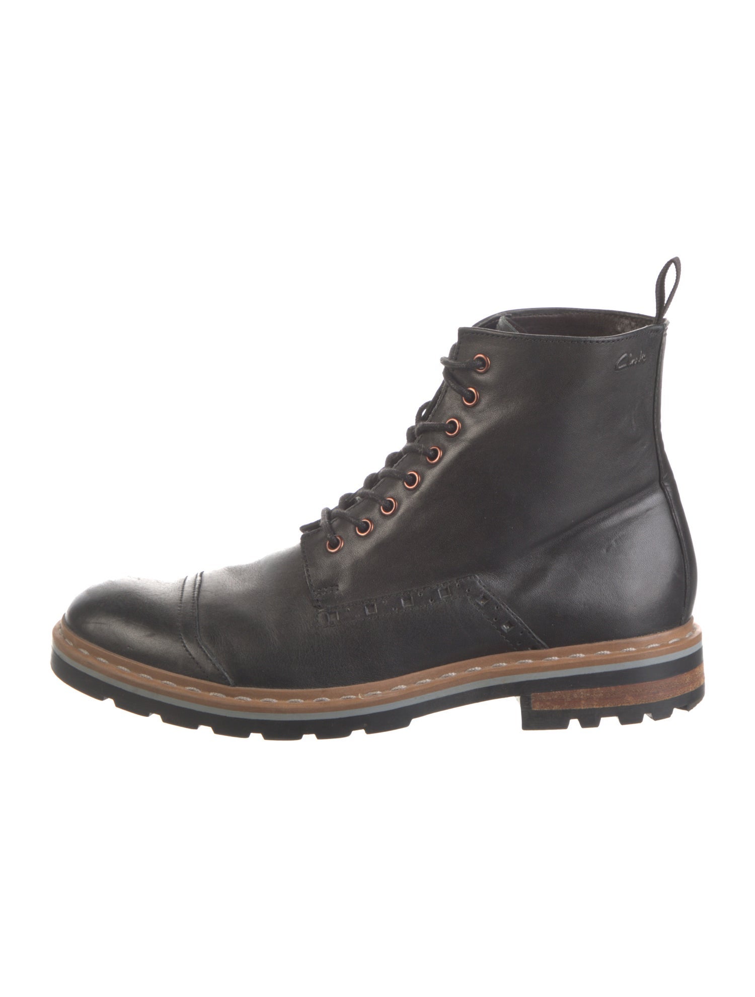 Clarks Leather Lace-Up Boots