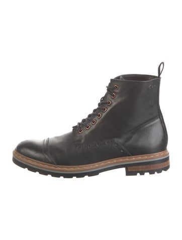 Pre-owned Clarks Leather Lace-up Boots In Multi