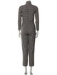 Carolina Ritzler Houndstooth Print Turtleneck Jumpsuit