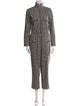 Carolina Ritzler Houndstooth Print Turtleneck Jumpsuit