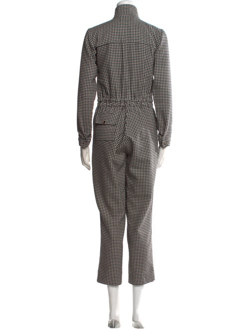 Carolina Ritzler Houndstooth Print Turtleneck Jumpsuit