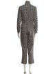 Carolina Ritzler Houndstooth Print Turtleneck Jumpsuit