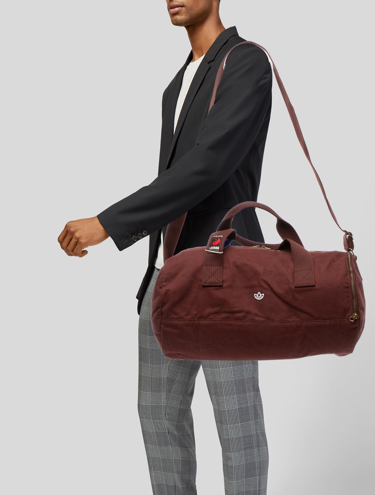 CLOT x Adidas Men's burgundy duffel bag w/Tags