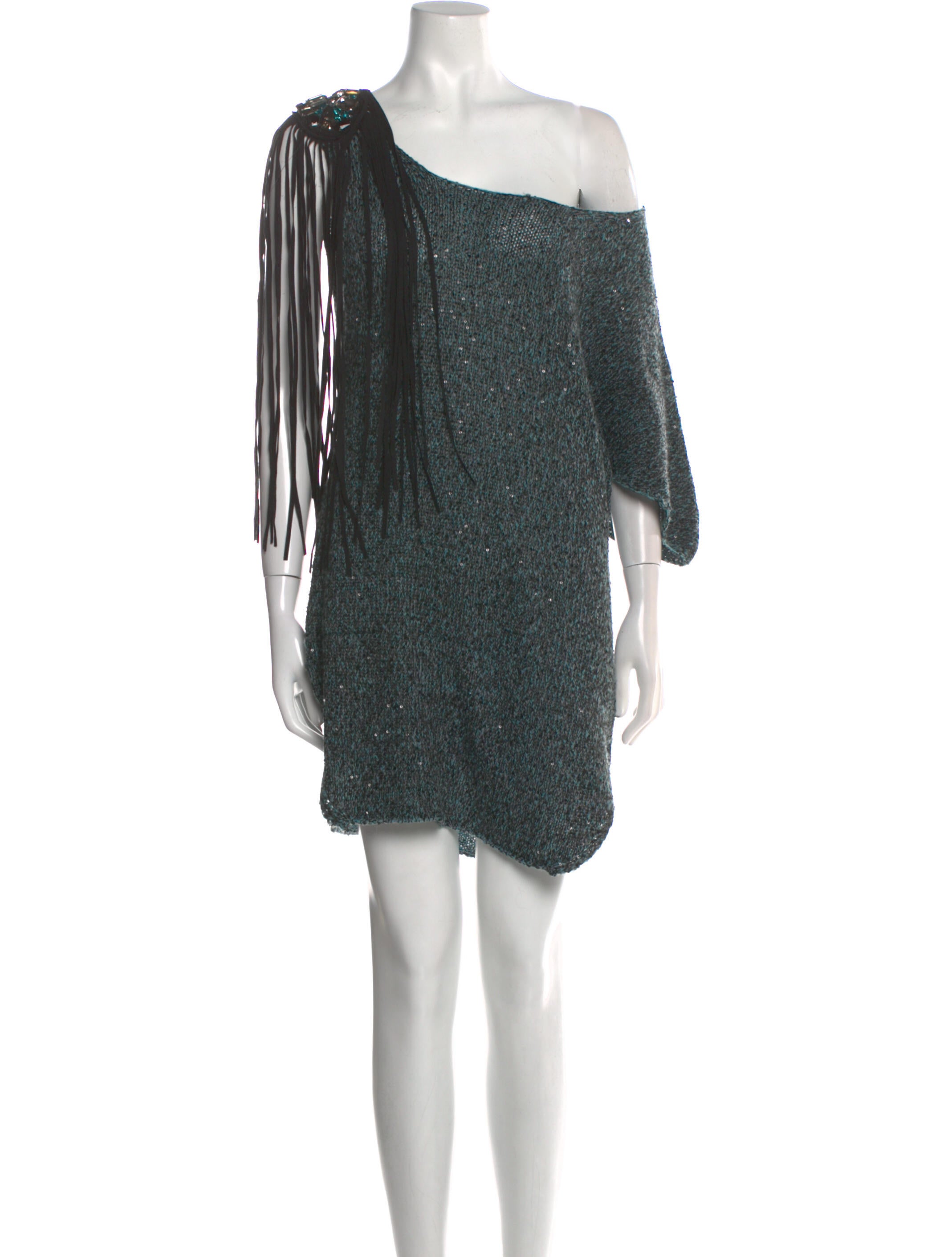 Custo Line One-Shoulder Mini Dress