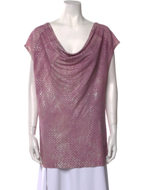 Custo Line Cowl Neck Short Sleeve Tunic