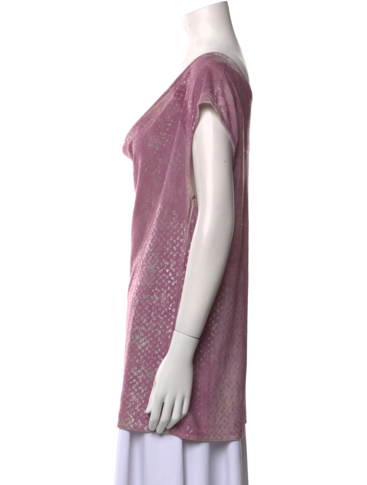 Custo Line Cowl Neck Short Sleeve Tunic