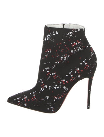 Christian Louboutin Canvas Floral Print Boots