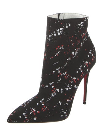 Christian Louboutin Canvas Floral Print Boots