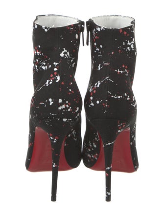 Christian Louboutin Canvas Floral Print Boots