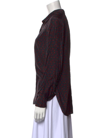 Colovos Printed Long Sleeve Button-Up Top