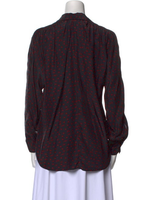 Colovos Printed Long Sleeve Button-Up Top
