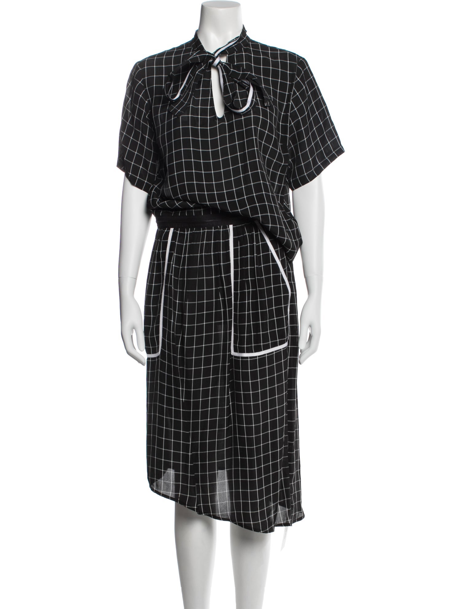 Colovos Plaid Print Long Dress