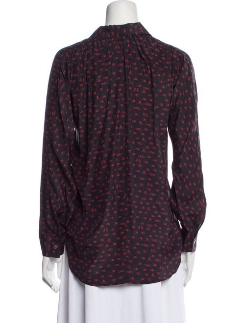 Colovos Polka Dot Print Long Sleeve Button-Up Top
