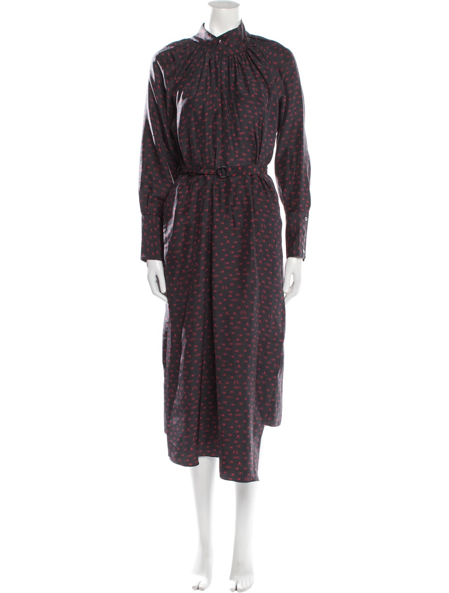 Colovos Printed Midi Length Dress