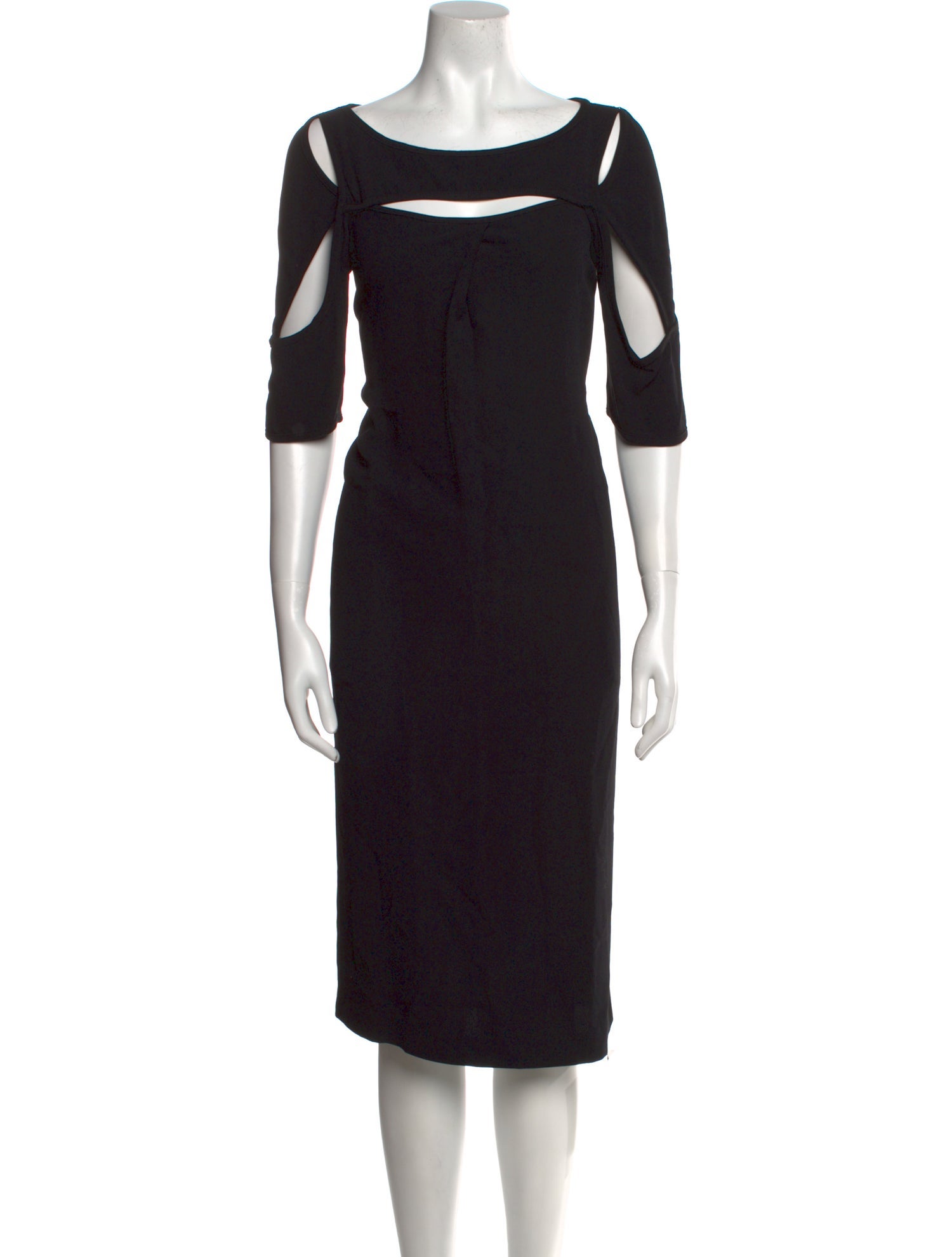 Colovos Bateau Neckline Midi Length Dress