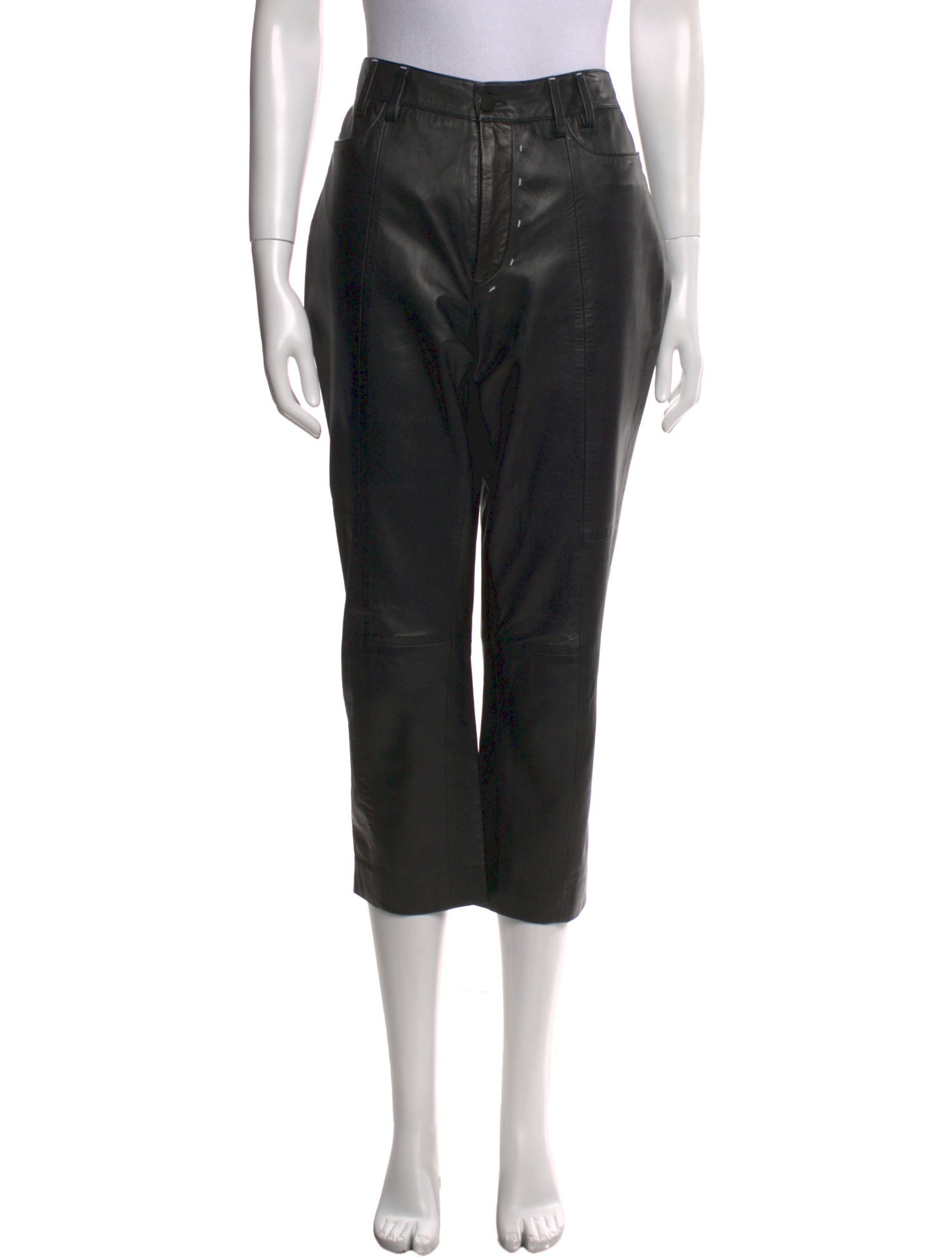 Colovos Lambskin Straight Leg Pants