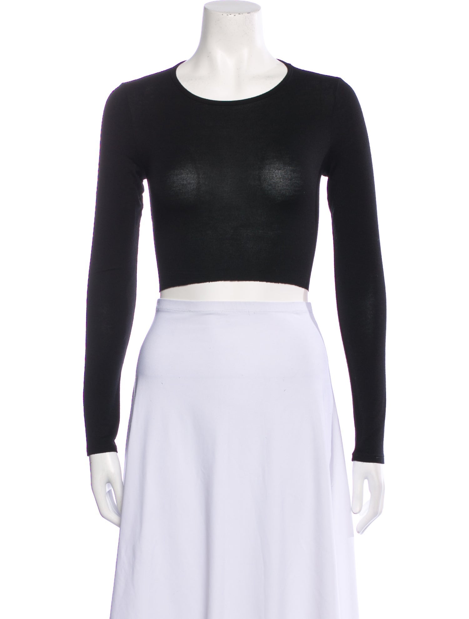 Clayton Scoop Neck Long Sleeve Crop Top